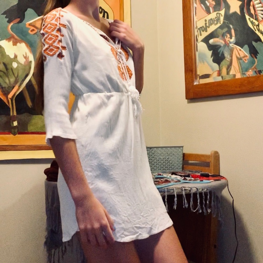 Solitaire Boho White Dress